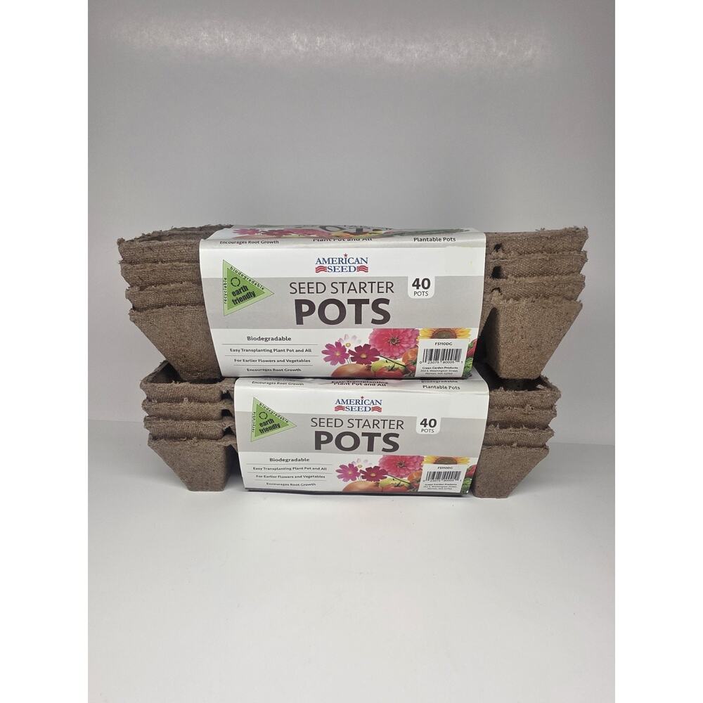 American Seed Starter Pots 80 Cells Biodegradable Plantable Pots NEW